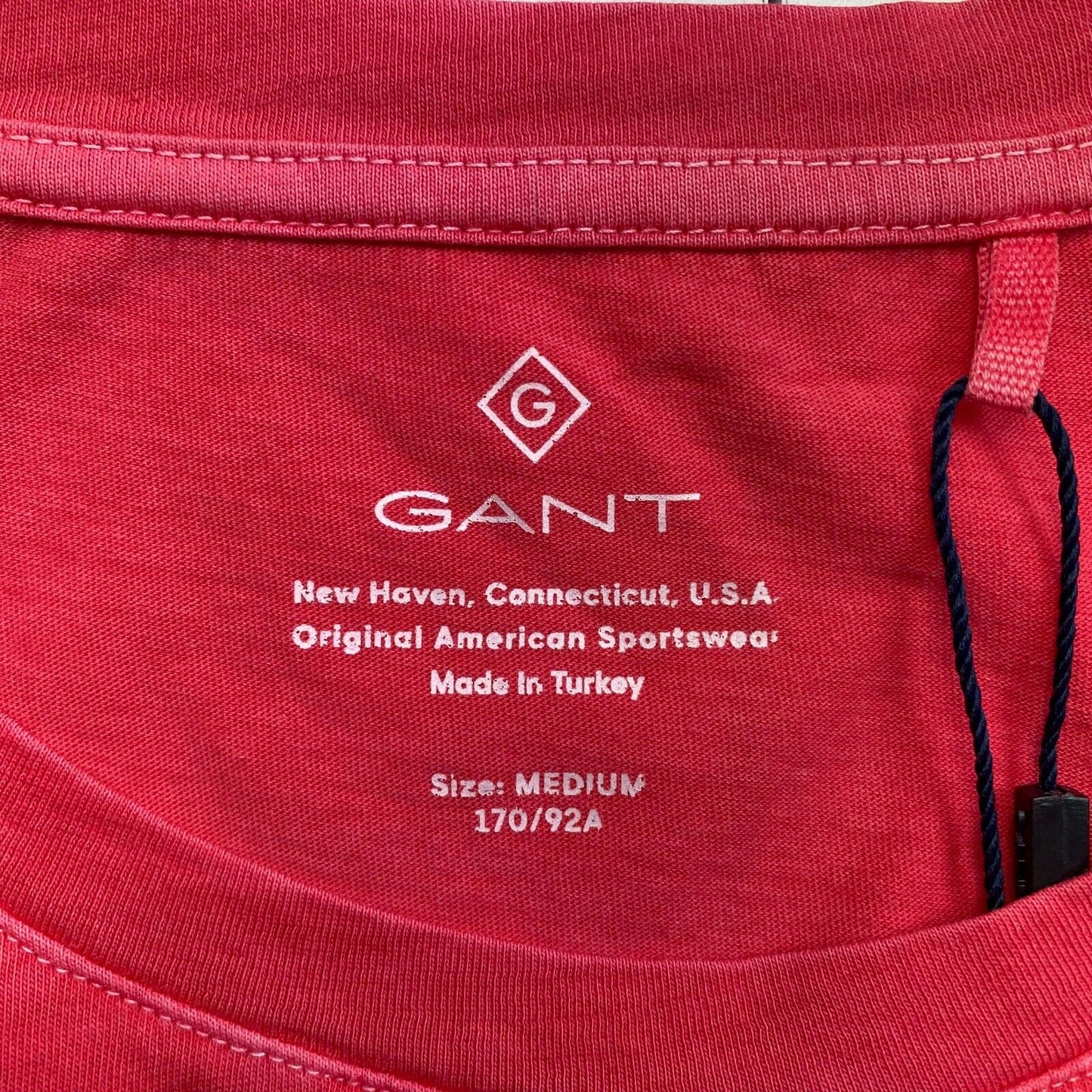 GANT Men Pink Sun Faded Crew Neck Short Sleeves T Shirt Size M