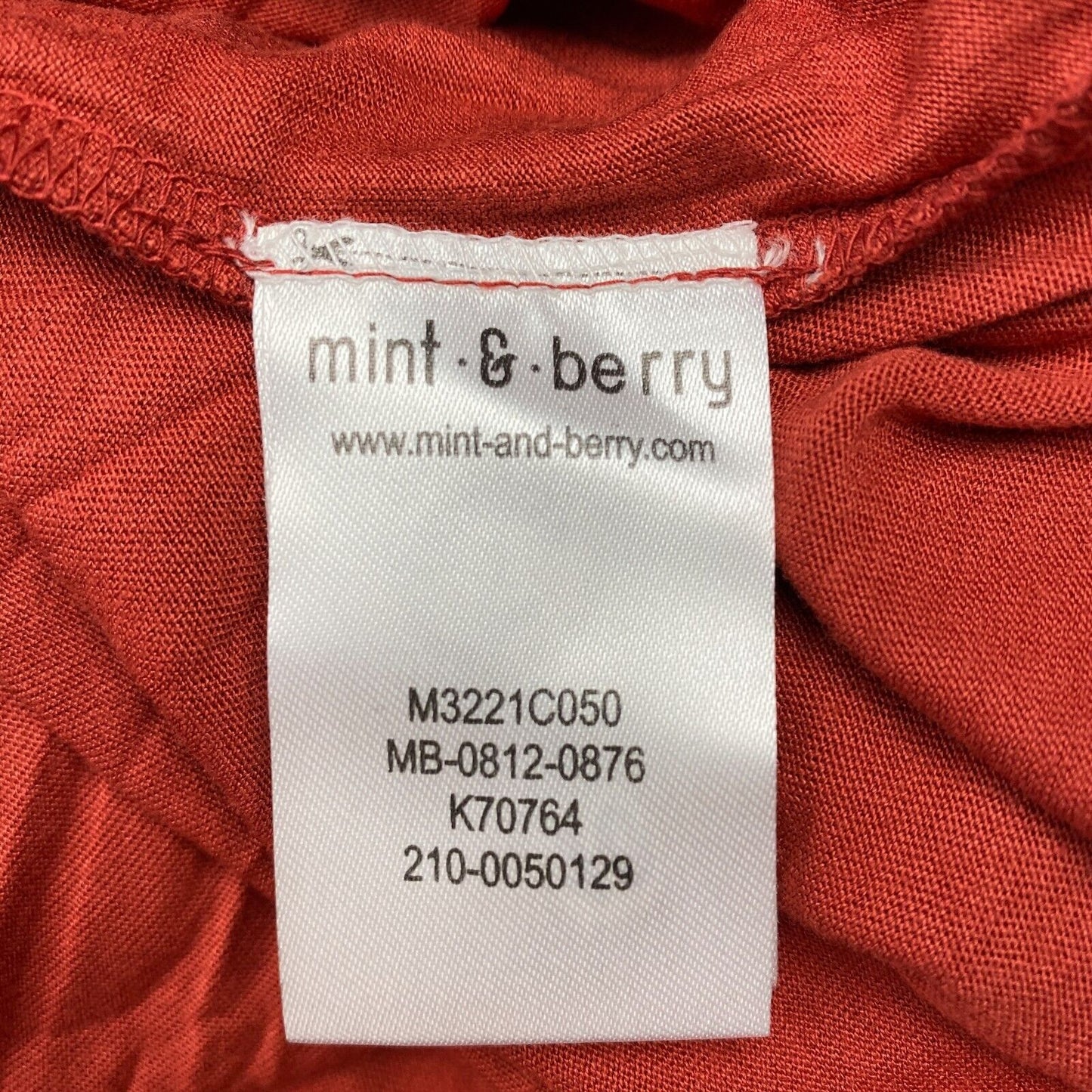 MINT & BERRY Red Curry Sleeveless Round Neck Maxi Dress Size S