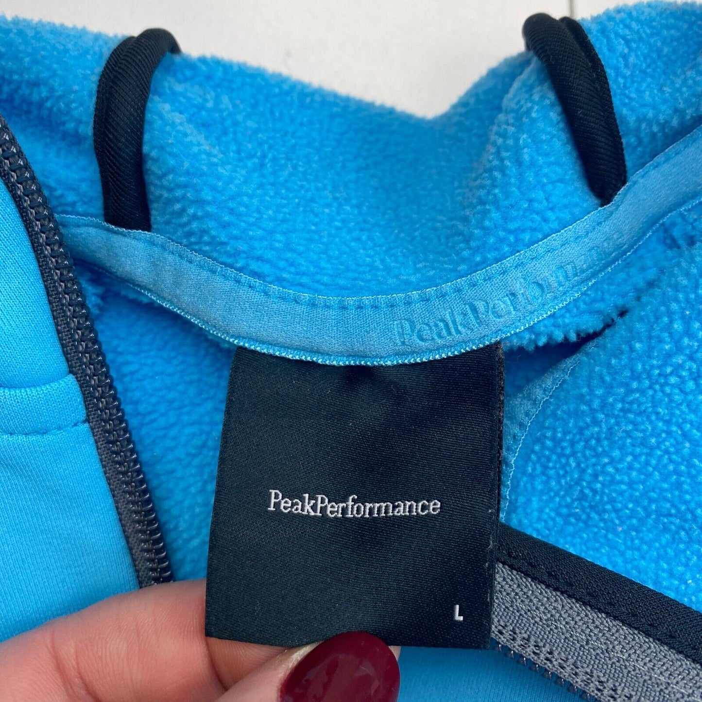 Peak Performance Women Blue Rider Zip Hood Jacket Size L