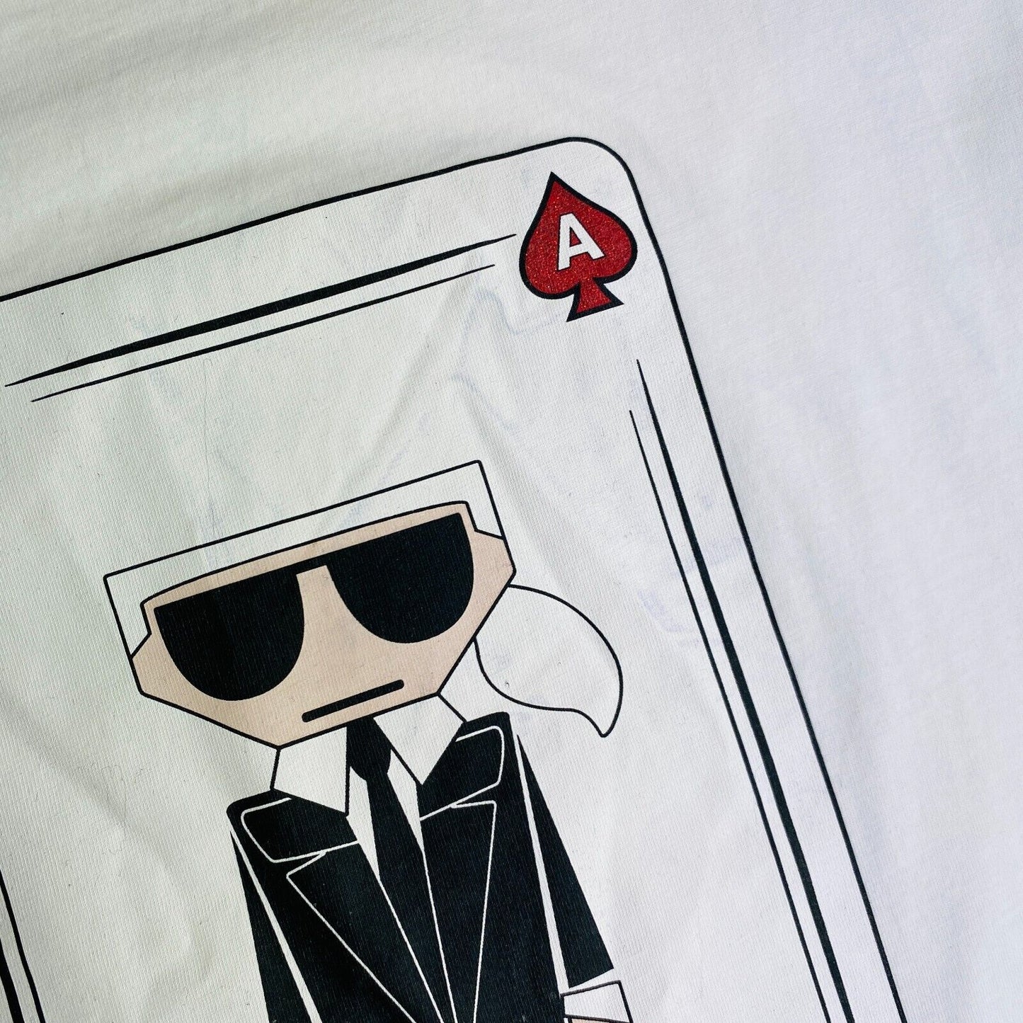 Karl Lagerfeld White Card Ikonik Karl Crew Neck T Shirt Size XS