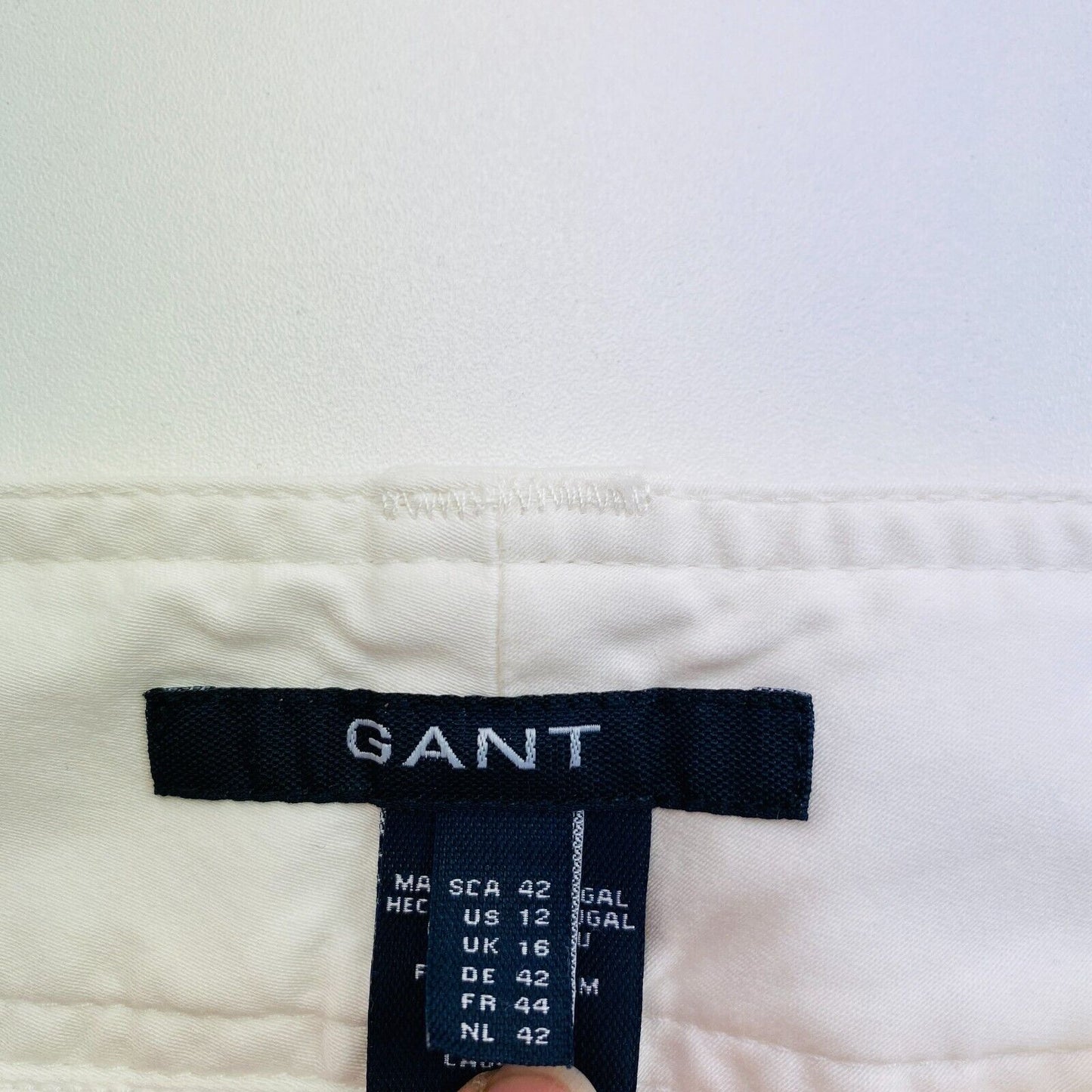 GANT Women White Flared Pants Trousers Size EU 42 UK 16 US 12