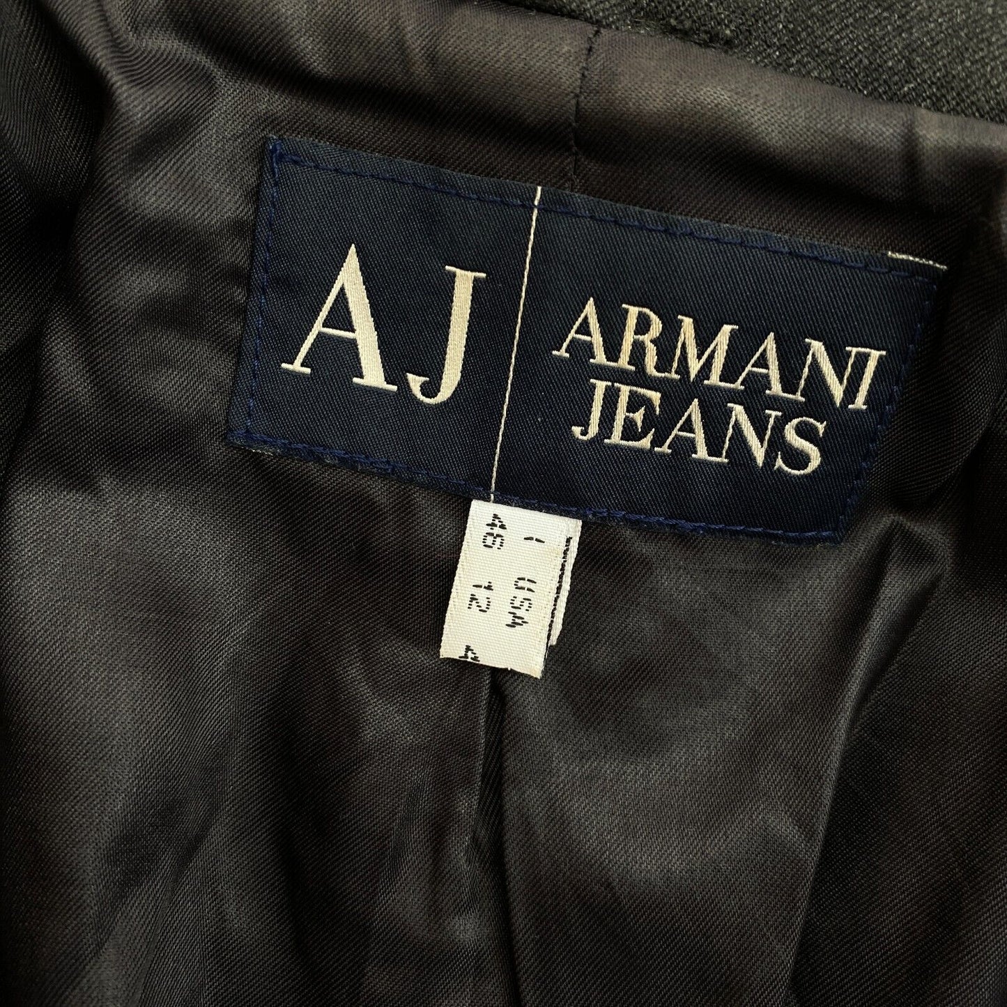 ARMANI JEANS Black Belted Jacket Coat Size EU 42 UK 16 US 12