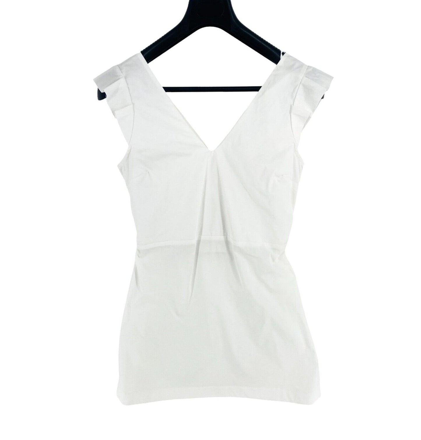 RINASCIMENTO Women White Sleeveless V Neck Dress Size M