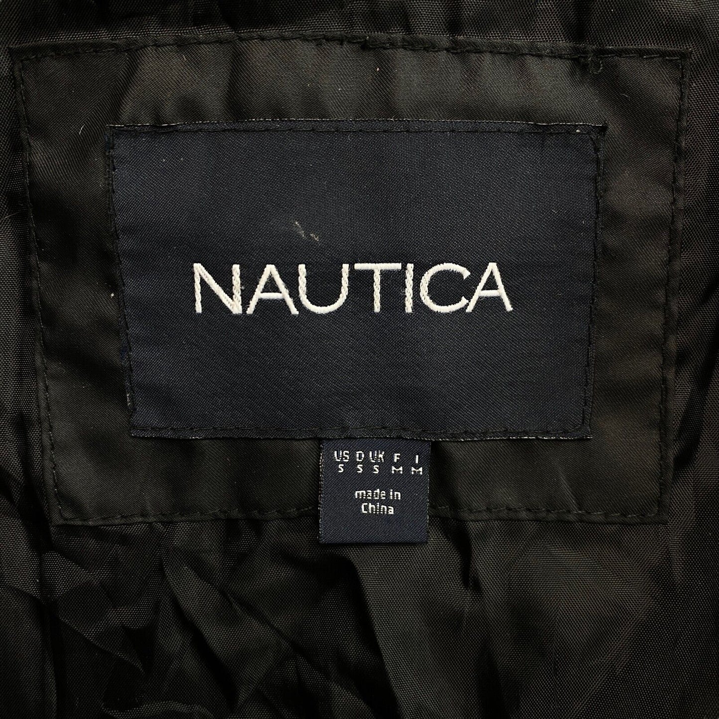 NAUTICA Black Hooded Down Puffer Coat Jacket Size S