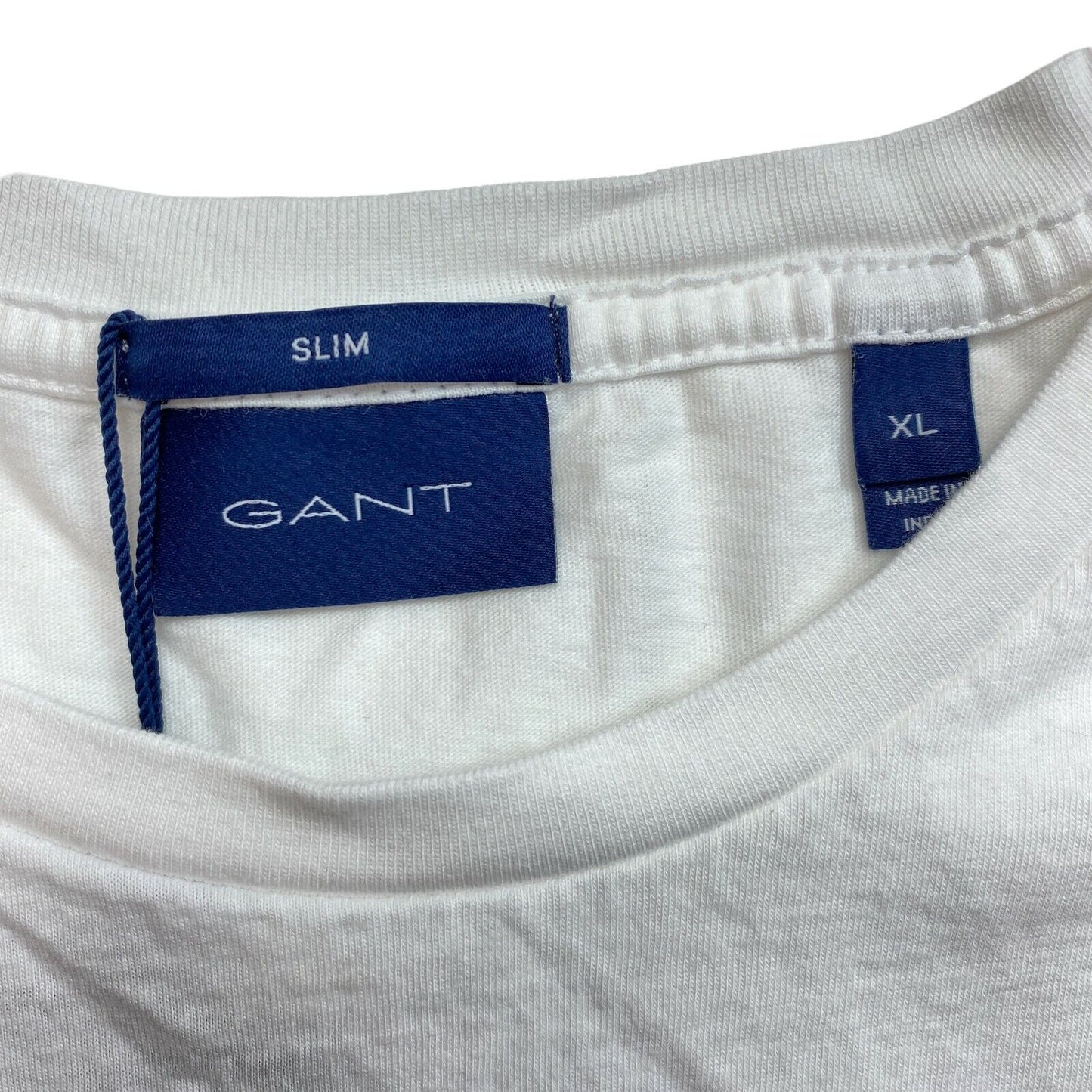 GANT White Original Slim Crew Neck T Shirt Size XL