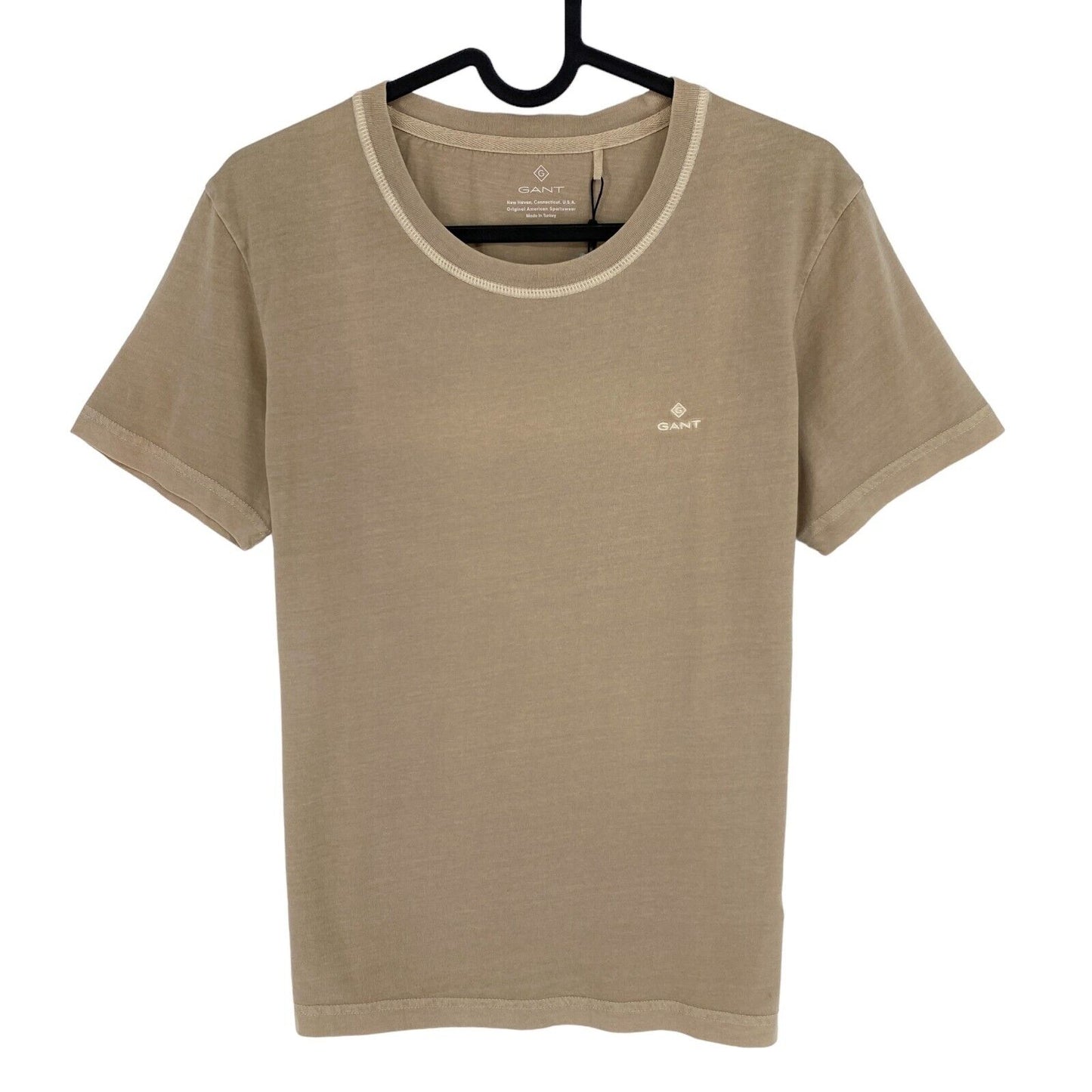 GANT T-shirt à col rond délavé au soleil marron taille XS