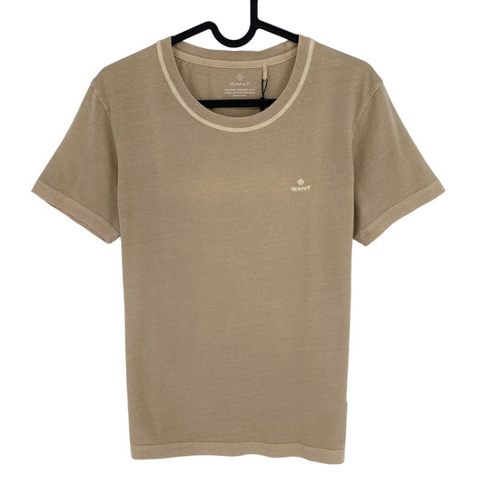 GANT T-shirt à col rond délavé au soleil marron taille XS