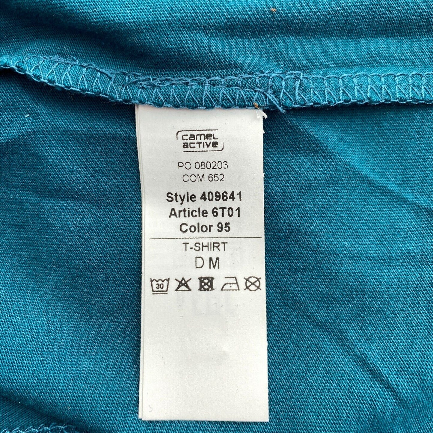 CAMEL ACTIVE Blaues T-Shirt mit Rundhalsausschnitt, Größe M