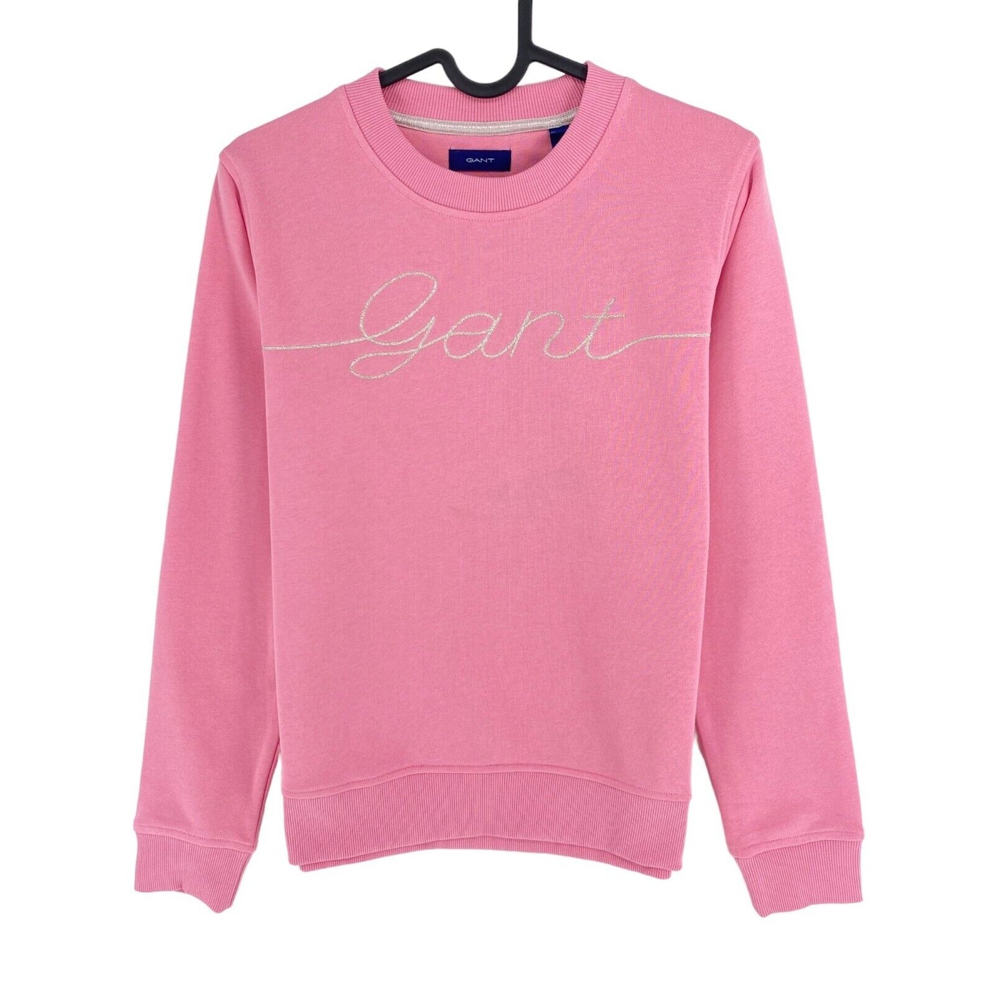 GANT Pink Script Logo Crew Neck Sweater Jumper Size 13-14 Years 158/164 cm