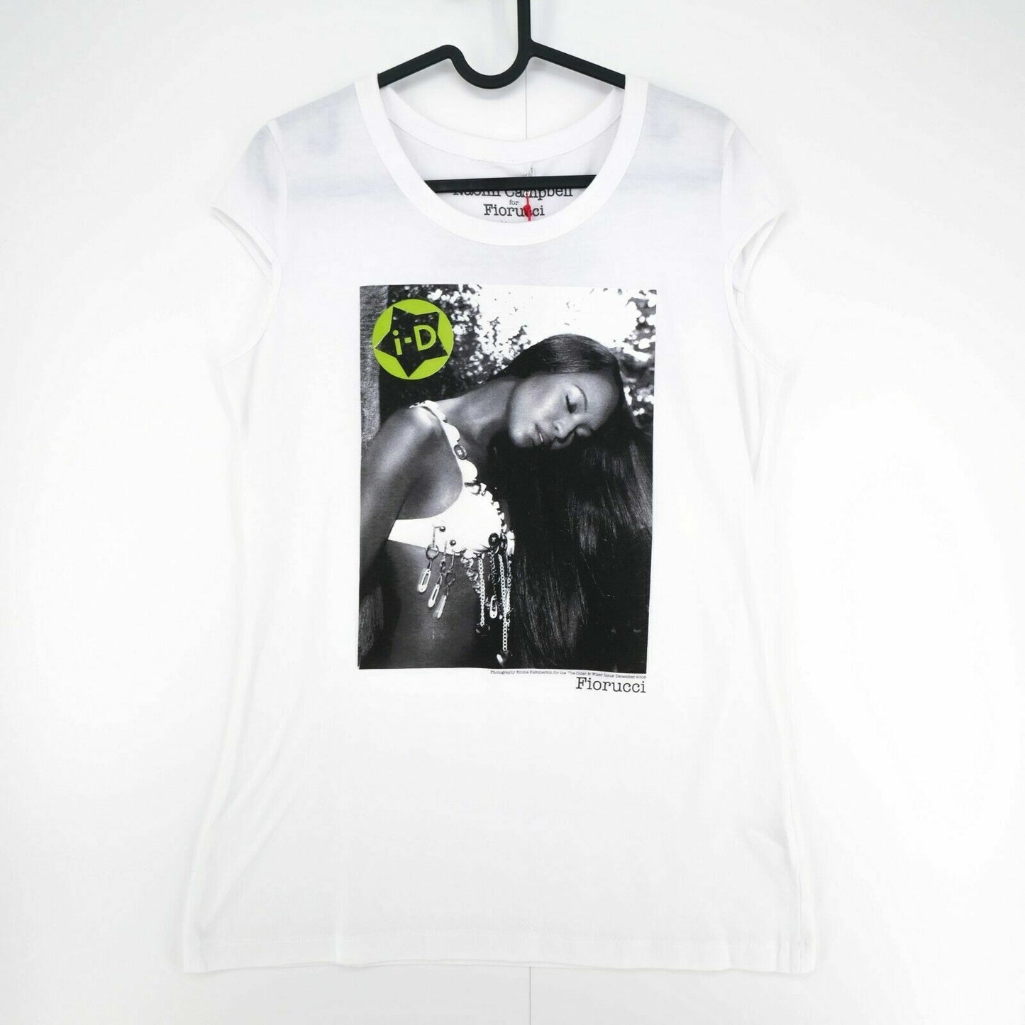 FIORUCCI x Naomi Campbell White Crew Neck Top T Shirt Size S M