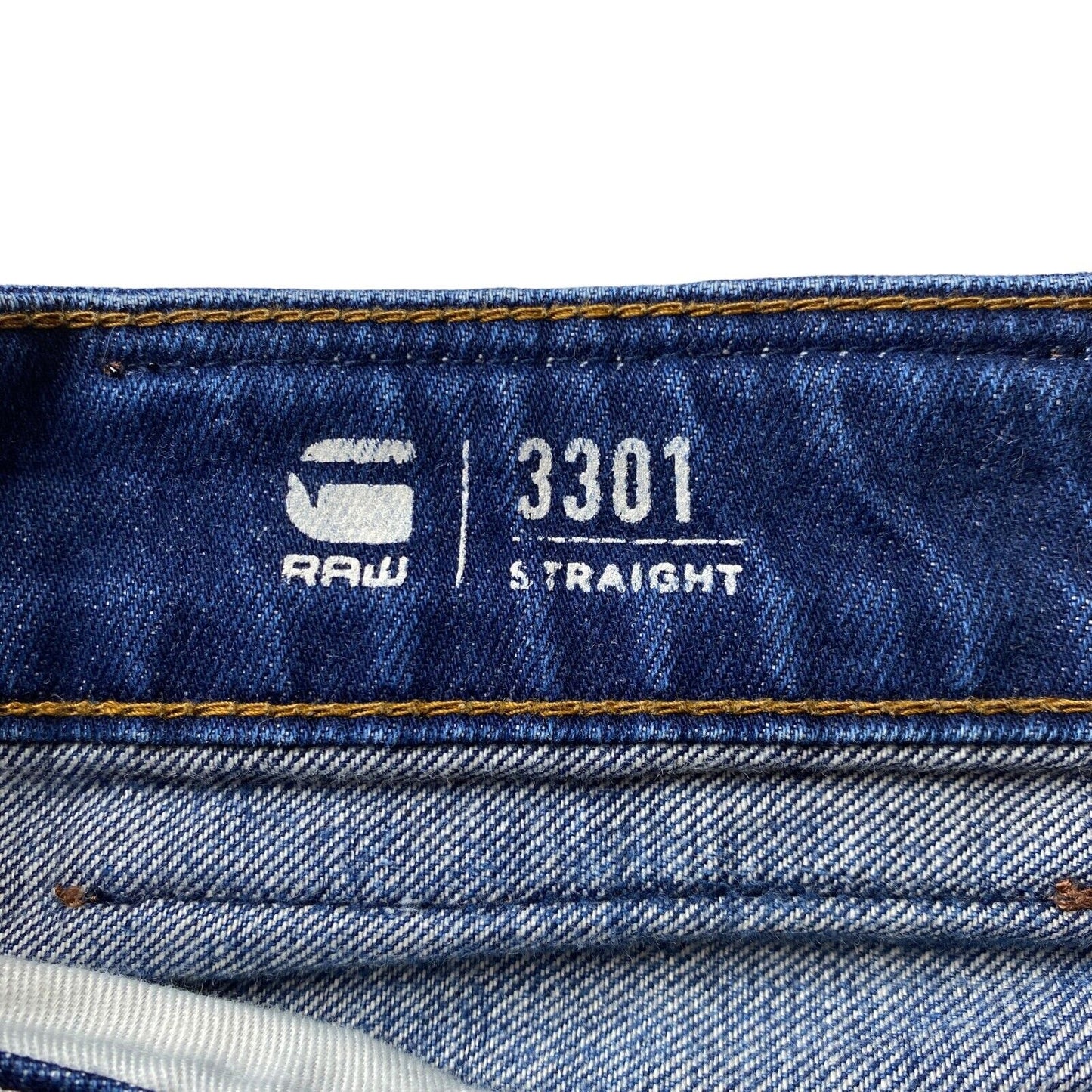 G-STAR 3301 Blue Regular Straight Fit Jeans W31 L34