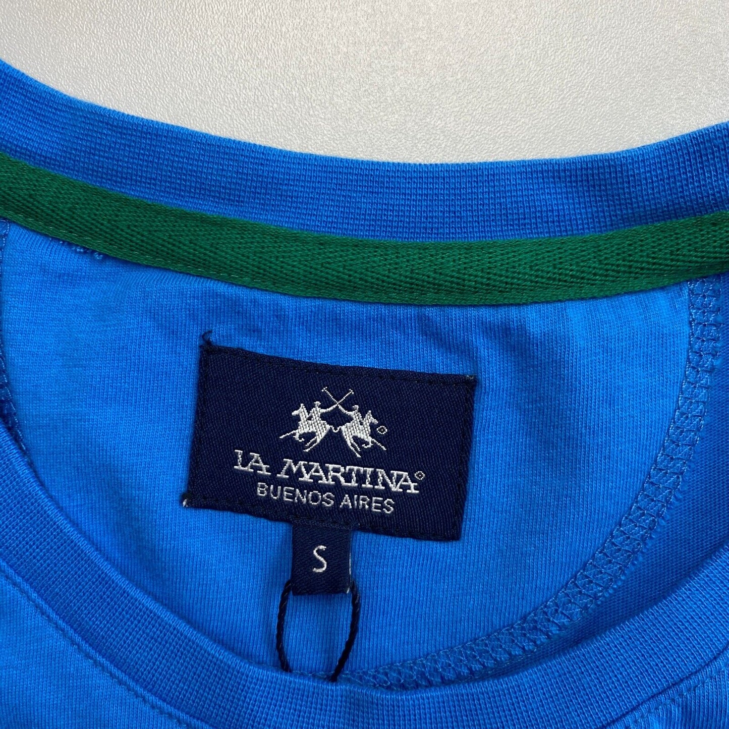 LA MARTINA T-shirt manches courtes en jersey de coton bleu taille S