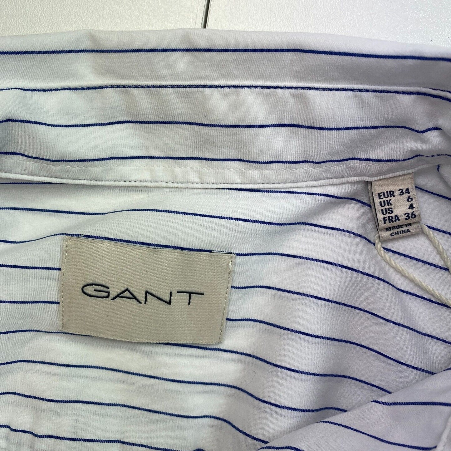 GANT White Relaxed Striped Poplin Shirt Size EU 34 UK 6 US 4