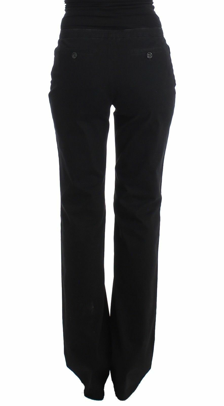 Just Cavalli RRP $200 Pantalon droit noir pour femme Pantalon chino W24 IT 38