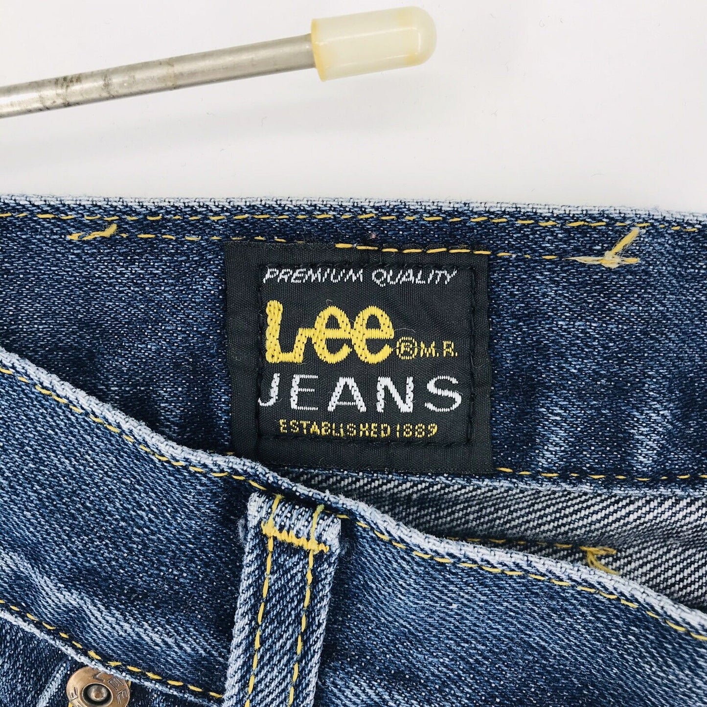 Vintage Lee Dark Blue Regular Straight Fit Jeans Size W32 L33