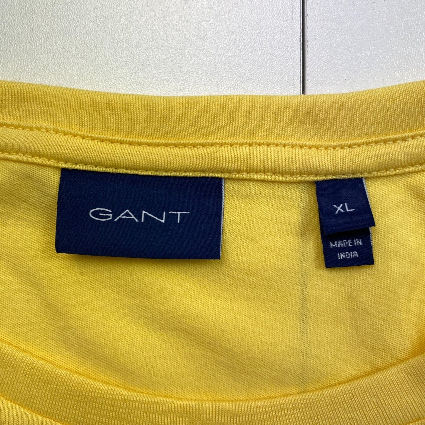 GANT Yellow Original Short Sleeves Crew Neck T Shirt Size XL