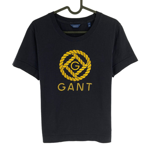 GANT Women Navy Blue Rope Icon Crew Neck Short Sleeves T Shirt Size M