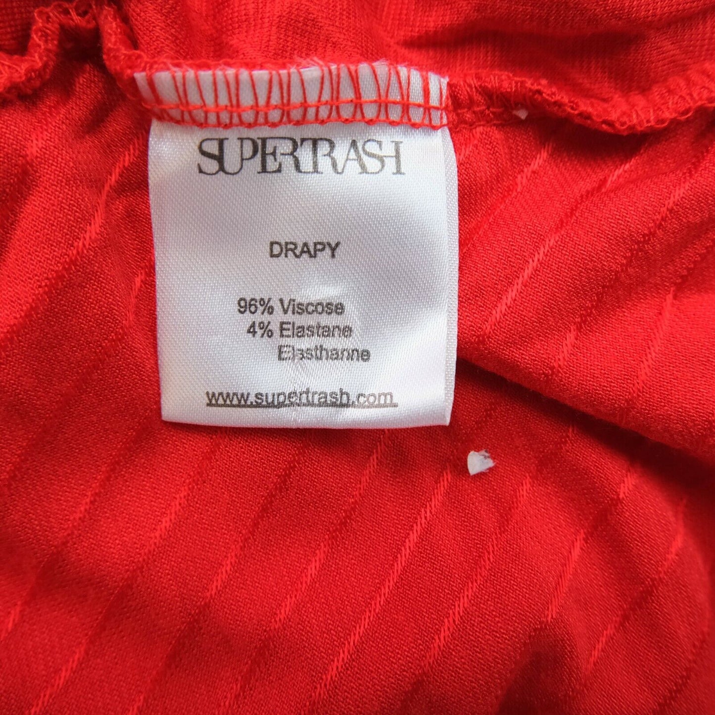 SUPERTRASH Red Scoop Neck Dress Size M