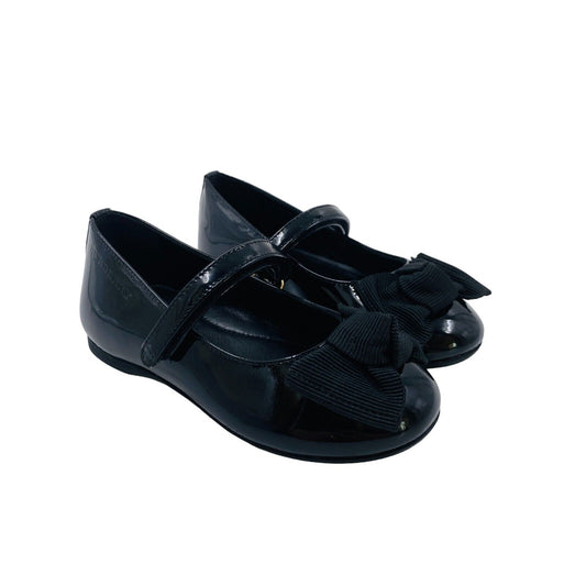 BURBERRY Black Trixie Patent Ballerina Flat Shoes Size EU 25 UK 8 US 9