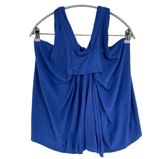 Kai-aakmann Bleu Sans Manches Halter Débardeur Blouse Taille M