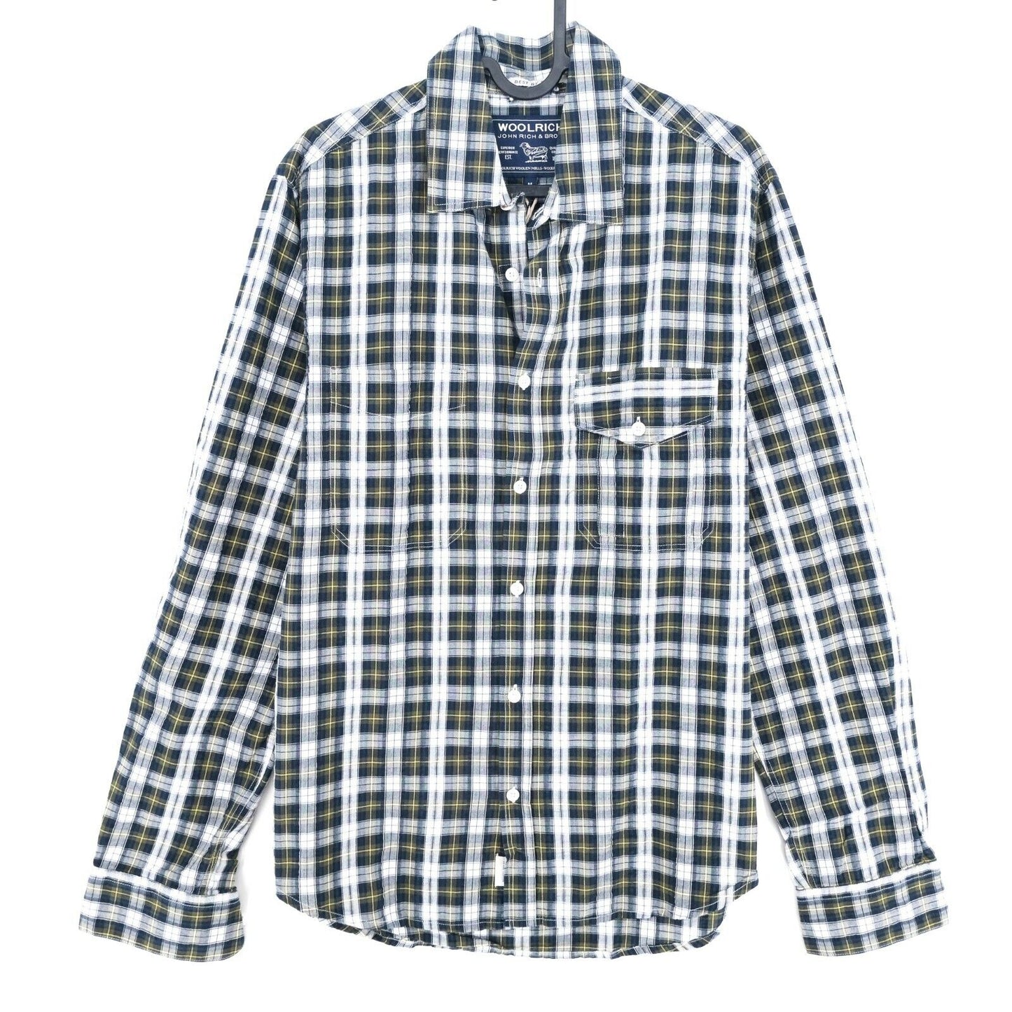 WOOLRICH Grünes Madras Field Shirt Größe M