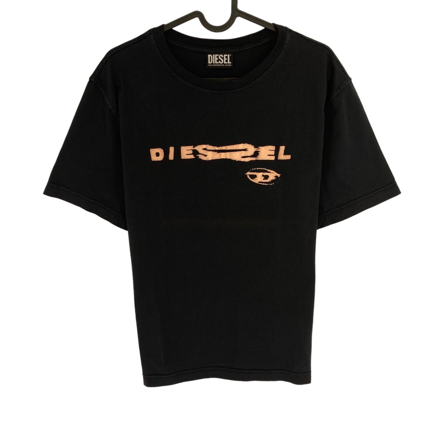 DIESEL Women Black T-DANNY Crew Neck T Shirt Size XS