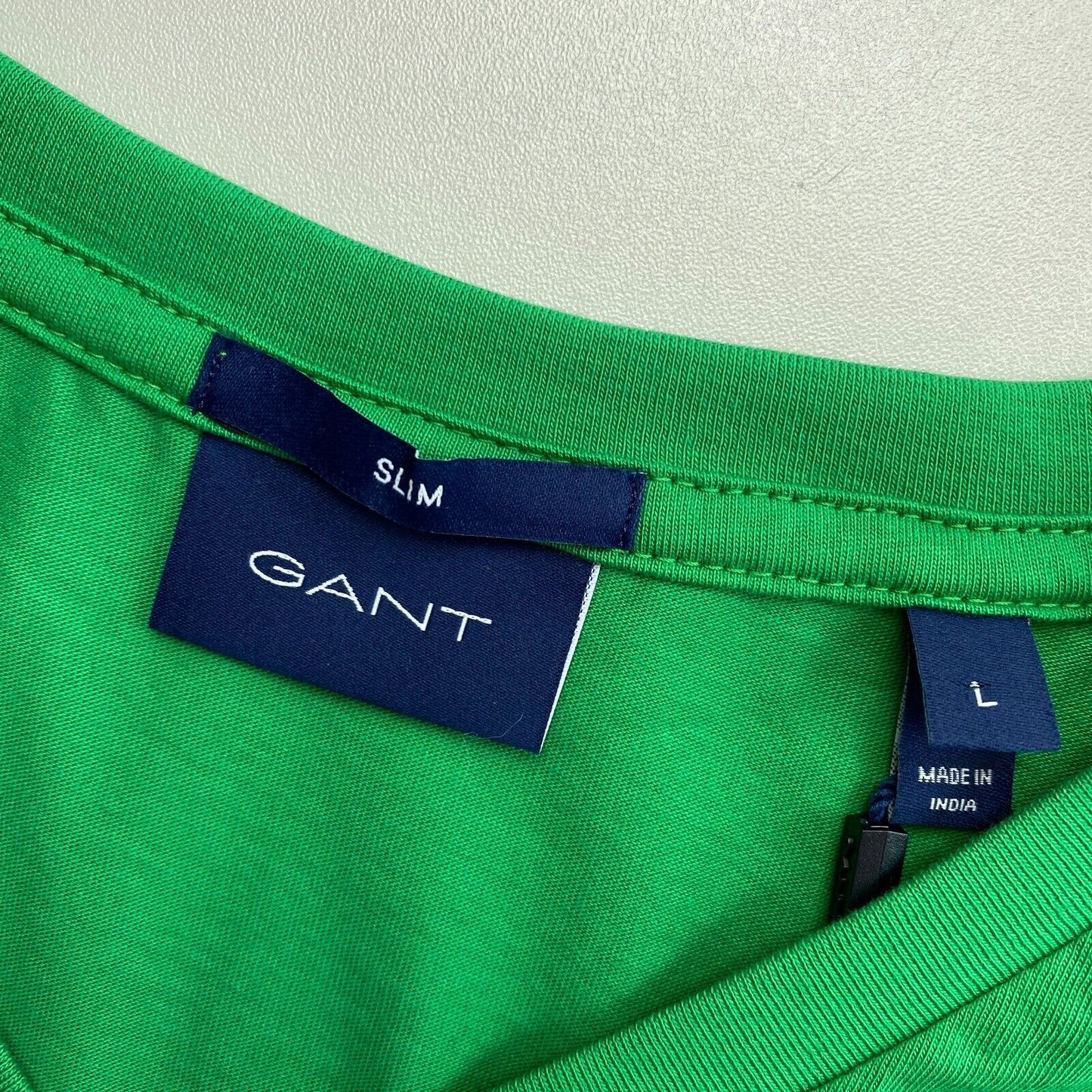 GANT Green Original Slim Fit V Neck T Shirt Size L