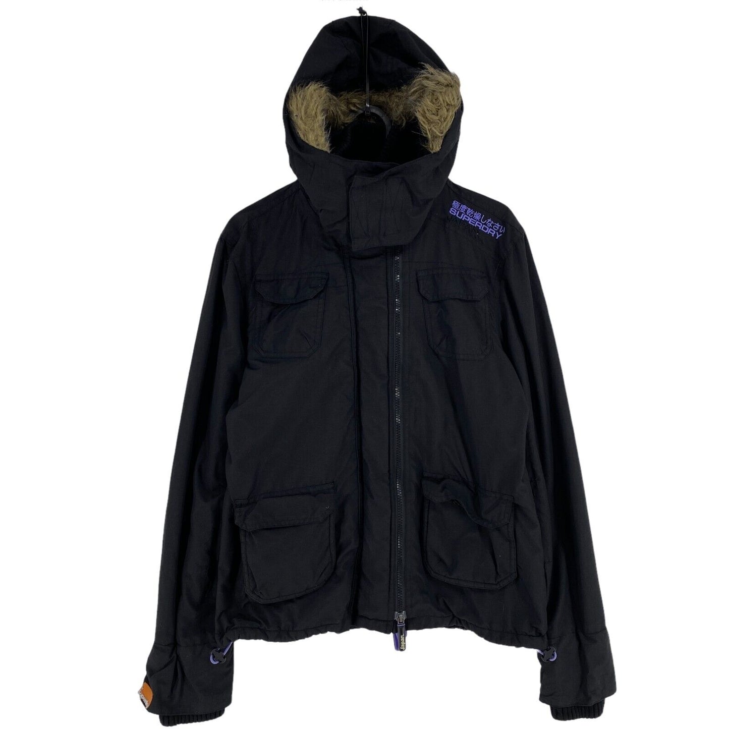 SUPERDRY Professional The Windcheater Veste à capuche noire Taille L