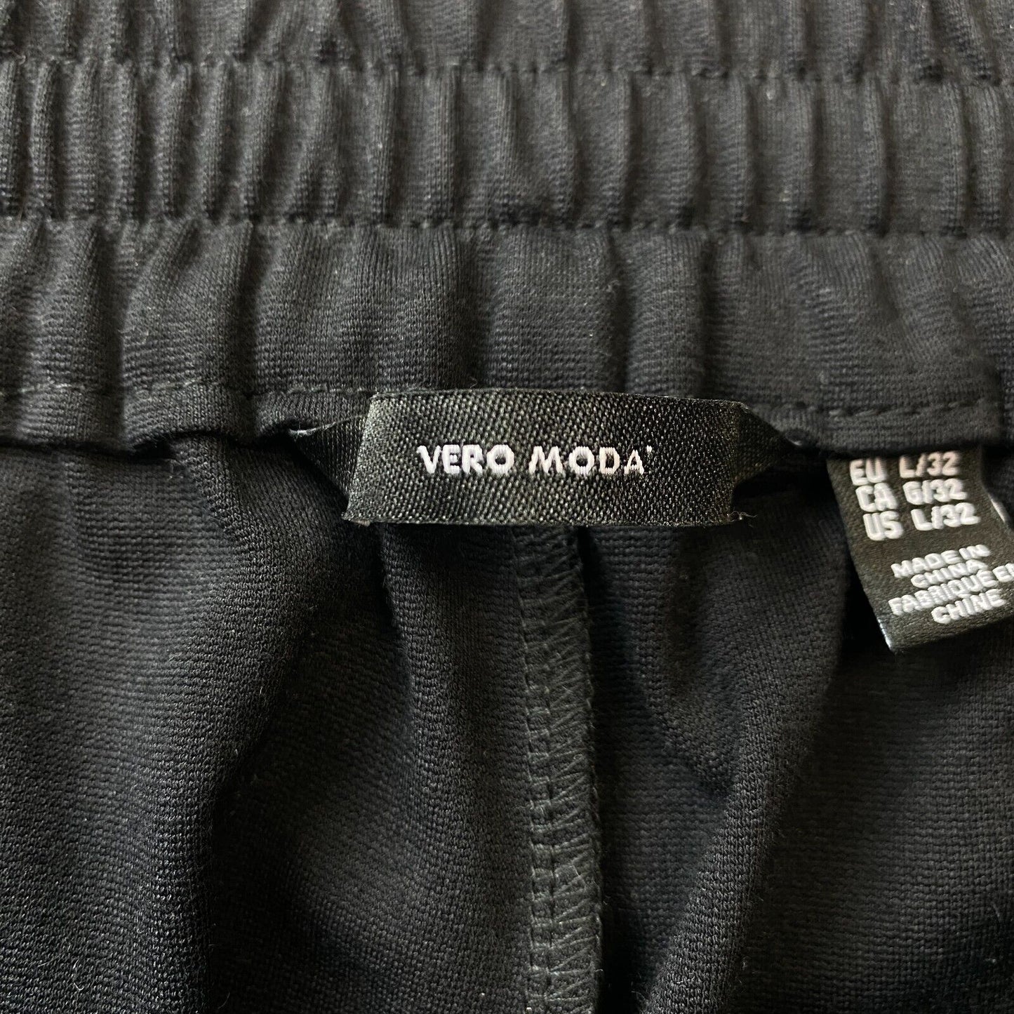 VERO MODA Black Stretch Loose Fit Sweat Pants Trousers Size L W32 L32