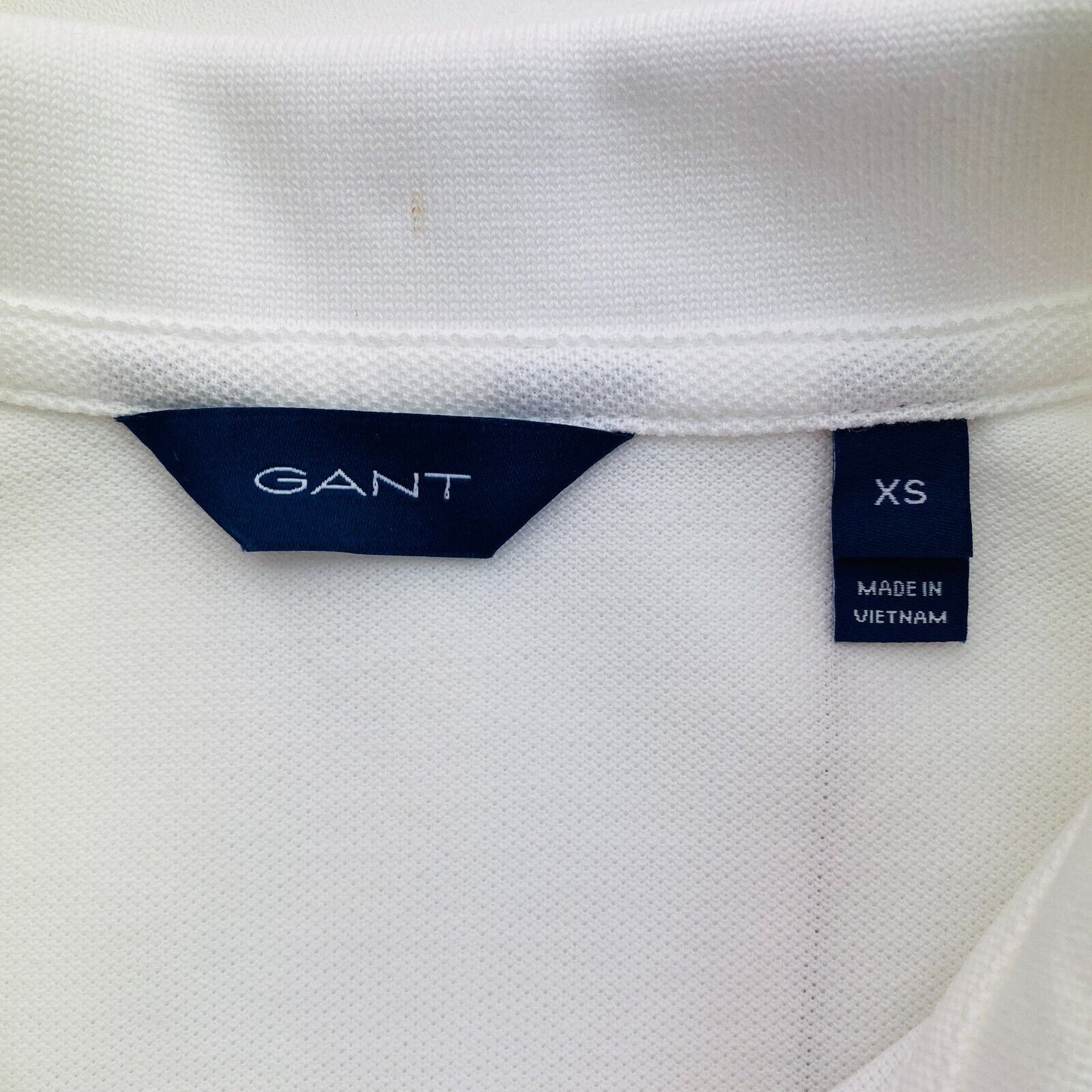 GANT Women White Original Pique Short Sleeves Polo Shirt Size XS