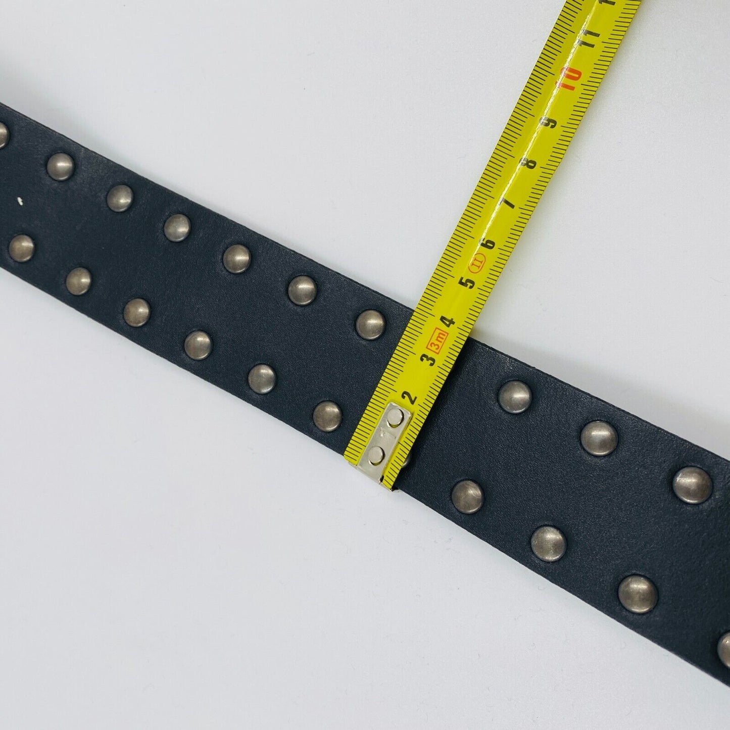 Teddy Smith Black With Studs Leather Belt Size 85 cm 34 in.