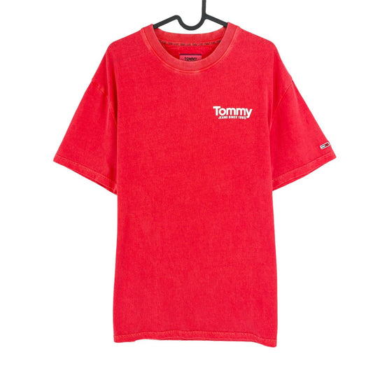 TOMMY HILFIGER Jeans Rotes T-Shirt mit Rundhalsausschnitt, Größe M