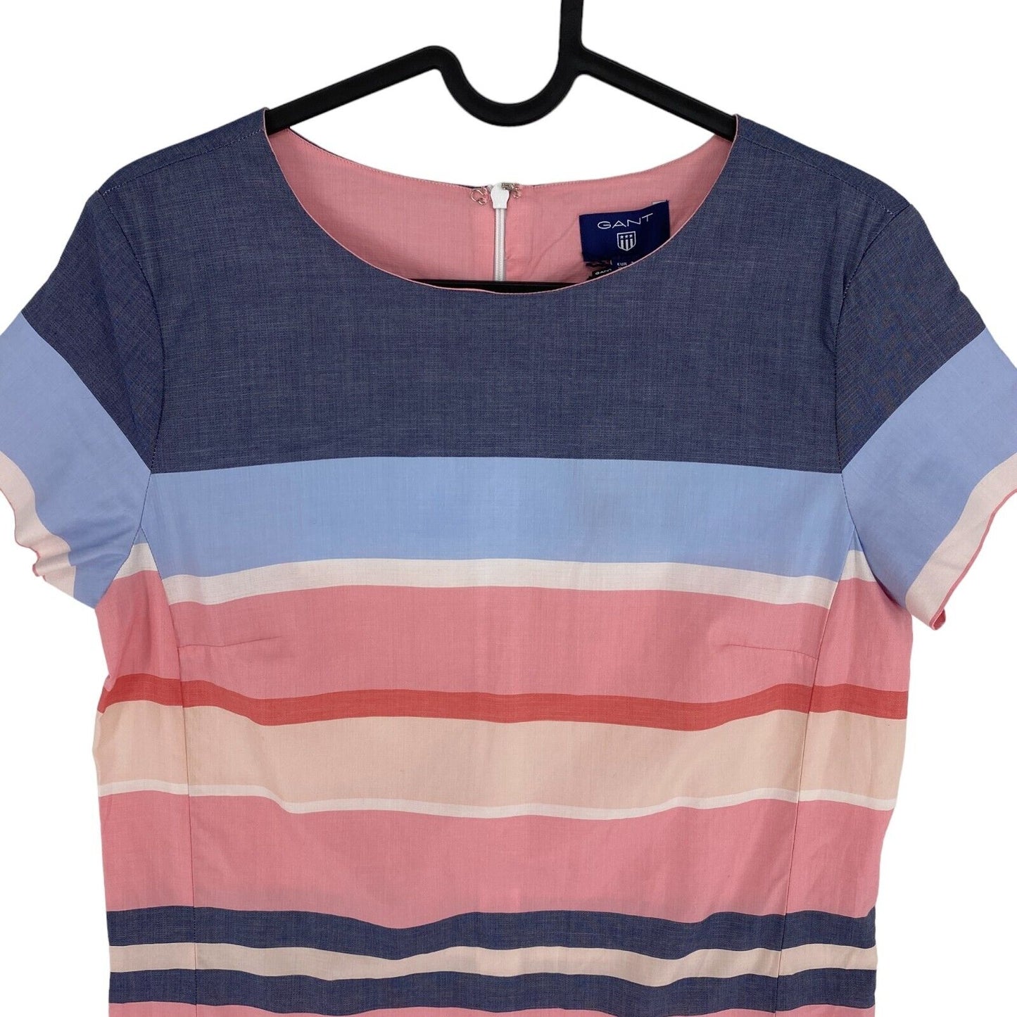 GANT Pink Stripe Short Sleeves Crew Neck Dress Size EU 34 UK 8 US 4