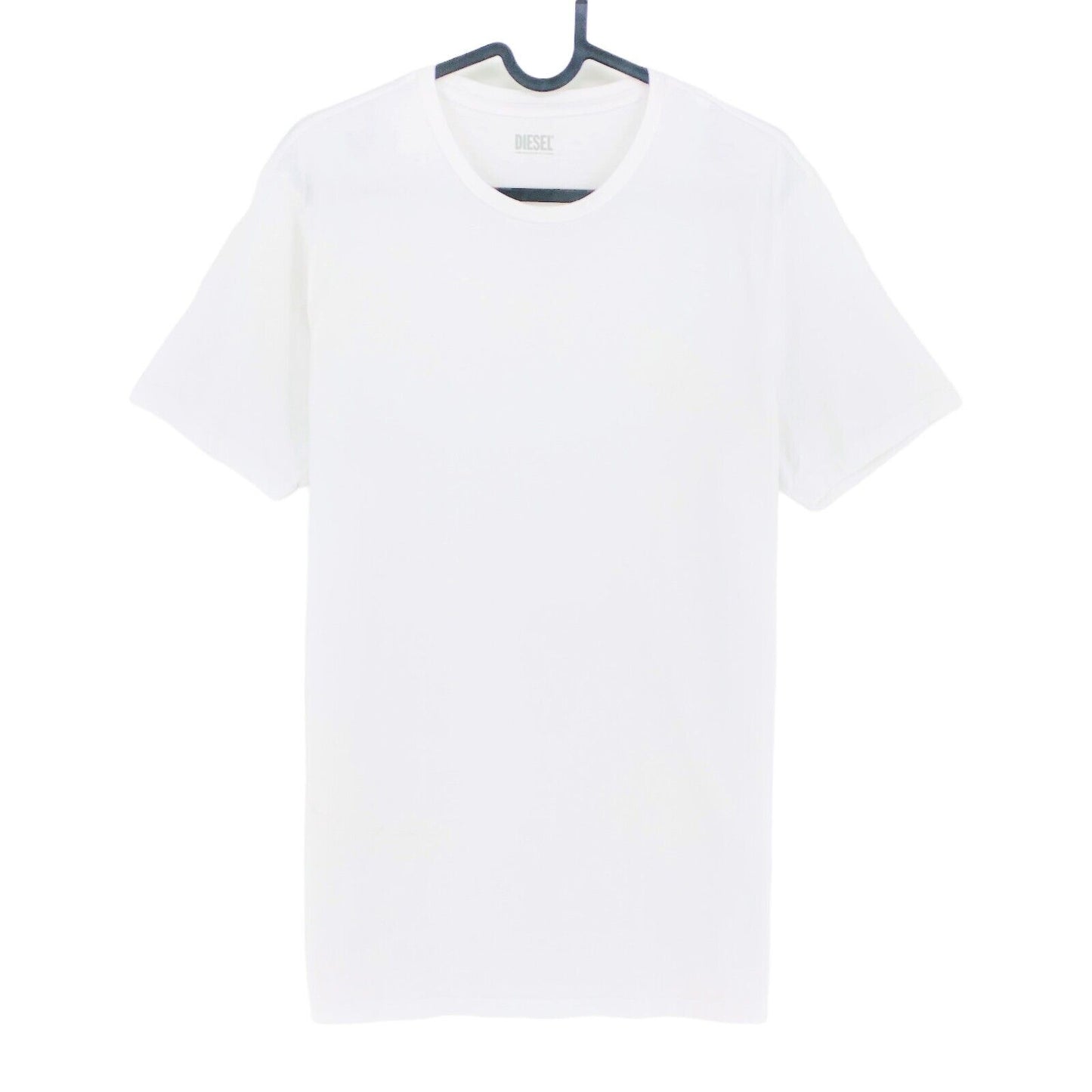 Diesel Blanc Solid Crew Neck T-Shirt Taille L