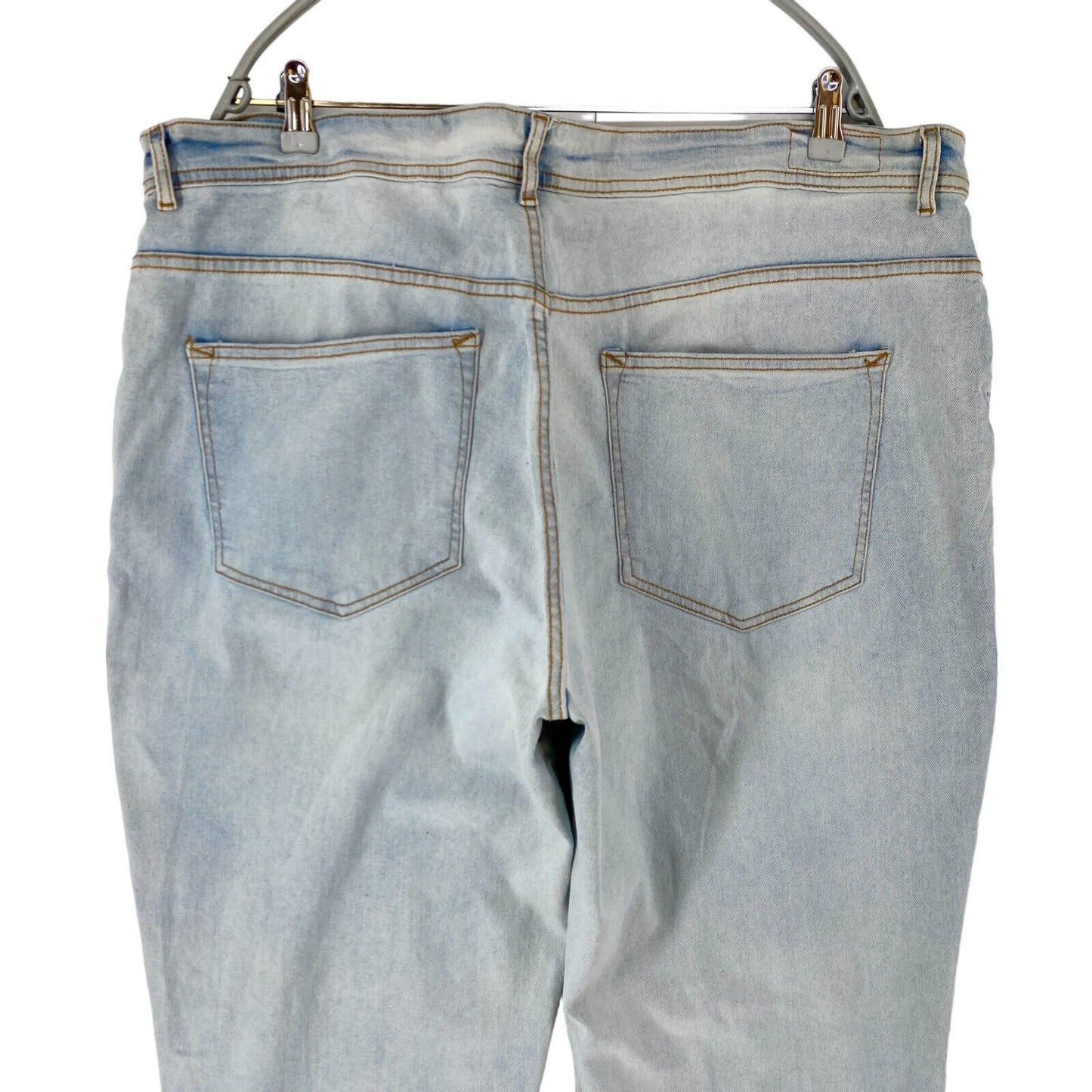 DENIM CO. Blue Stretch Relaxed Straight Fit Jeans W40 L32