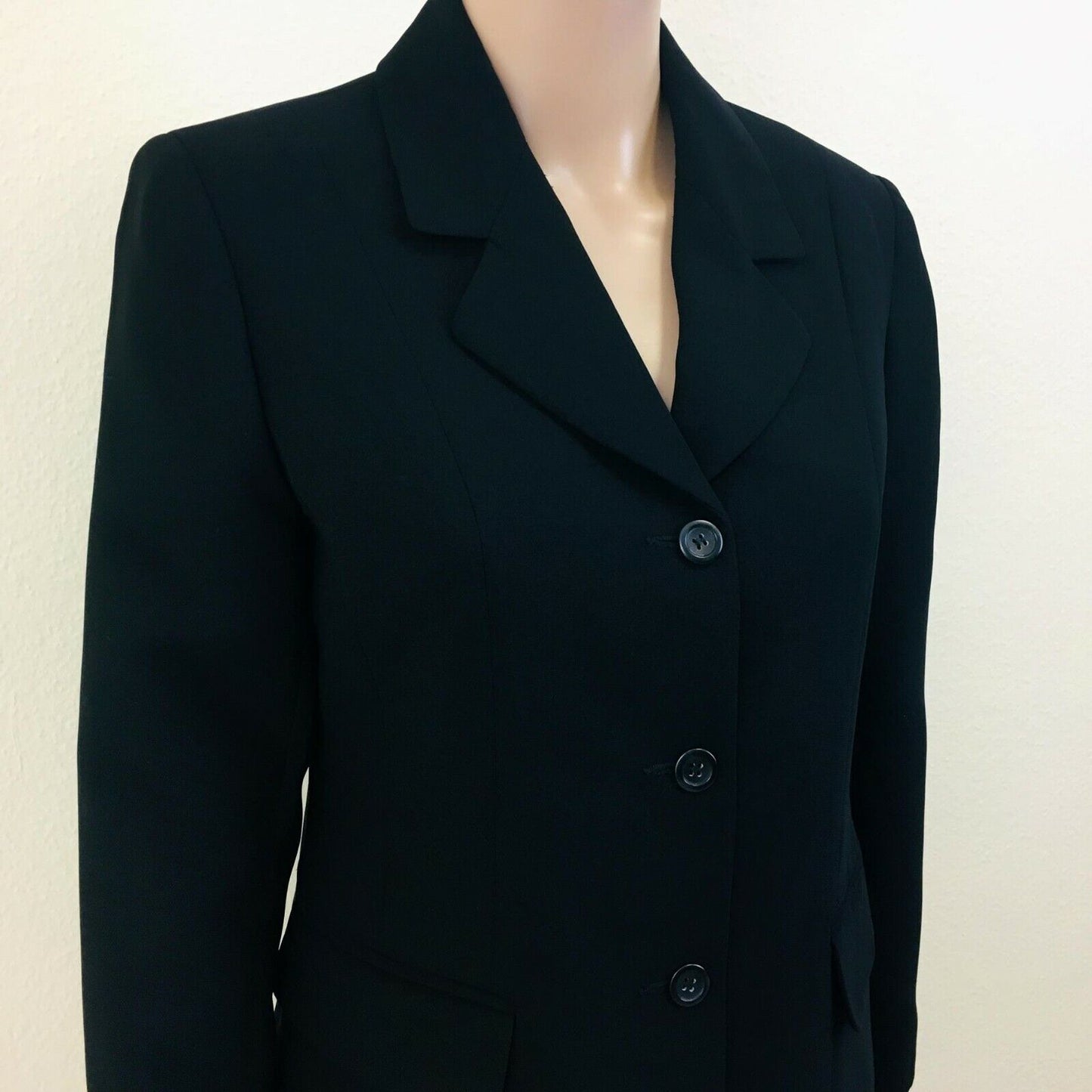 WORTHINGTON Petite Black Classic Blazer Jacket Size US 6 EUR 36 UK 8