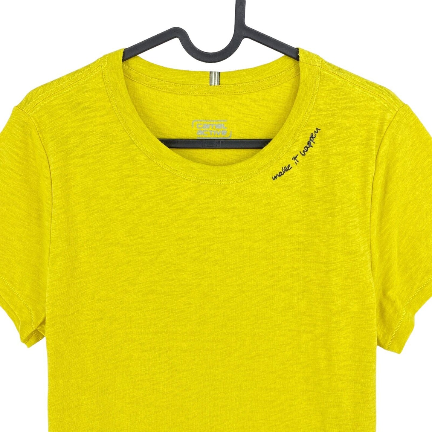 Camel Active Jaune Solid Crew Neck T Shirt Taille L