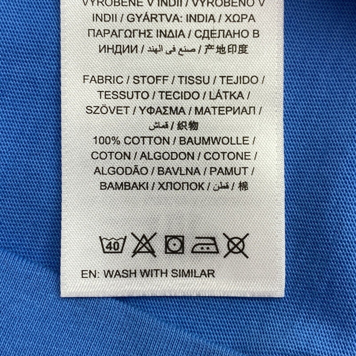 GANT Hellblaues Original Slim T-Shirt mit V-Ausschnitt, Größe S