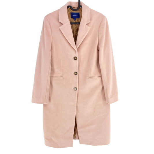 GANT Pink Wool Tailored Over Coat Jacket Size S