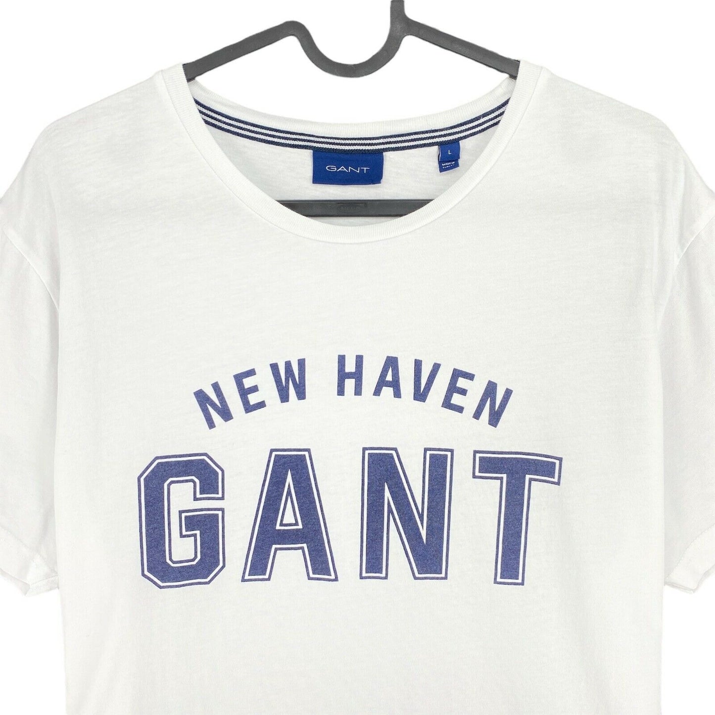 GANT White Logo NH Crew Neck T Shirt Size L