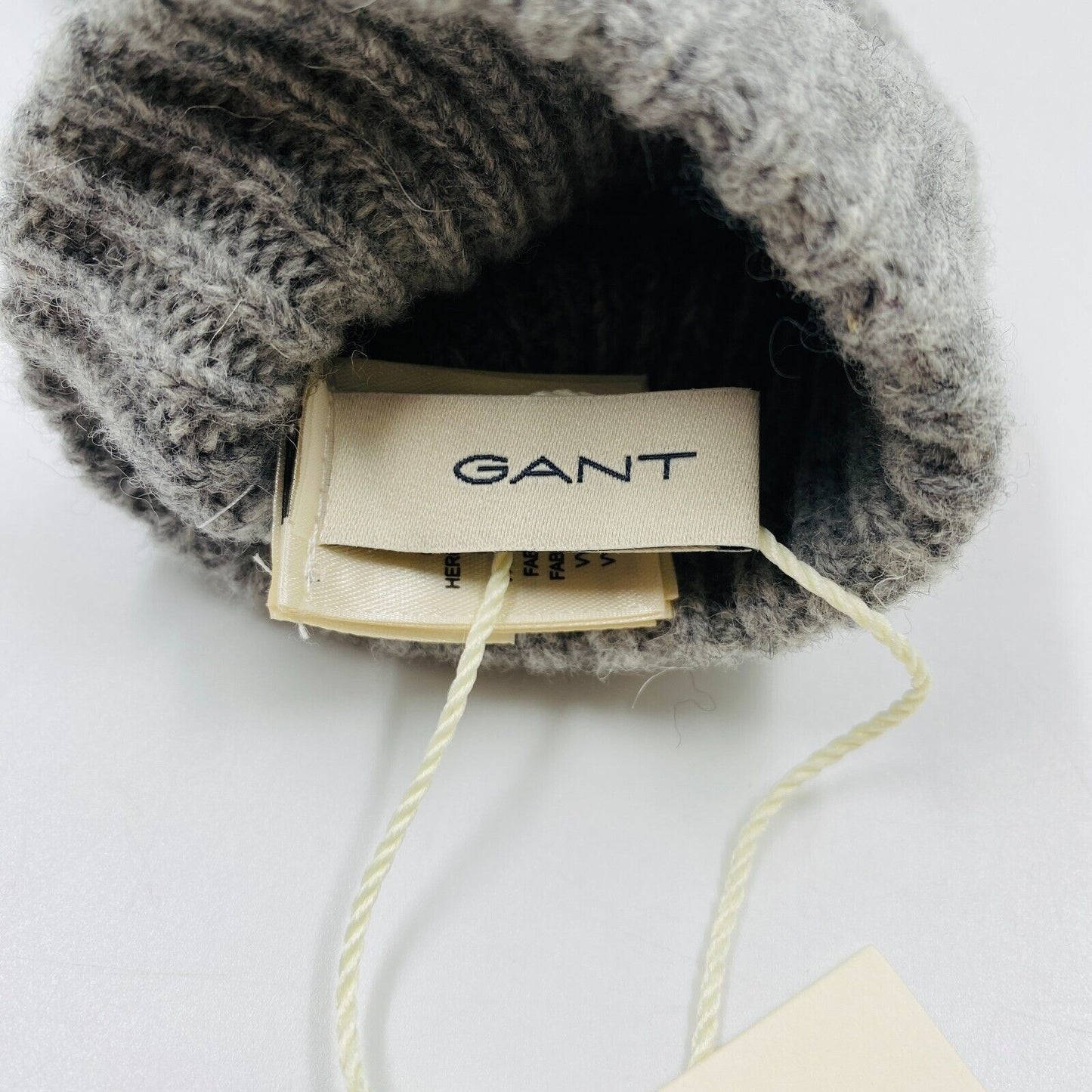 GANT Unisex Kids Grey Wool Blend Warm Gloves Size L - XL