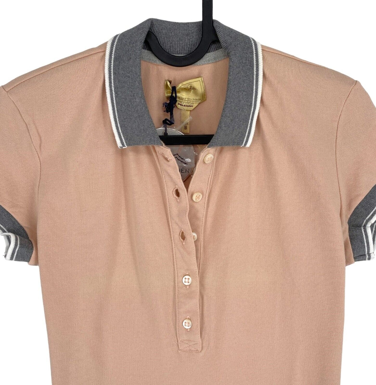 JACOB COHEN Women J229 Dusty Pink Polo Shirt Size S