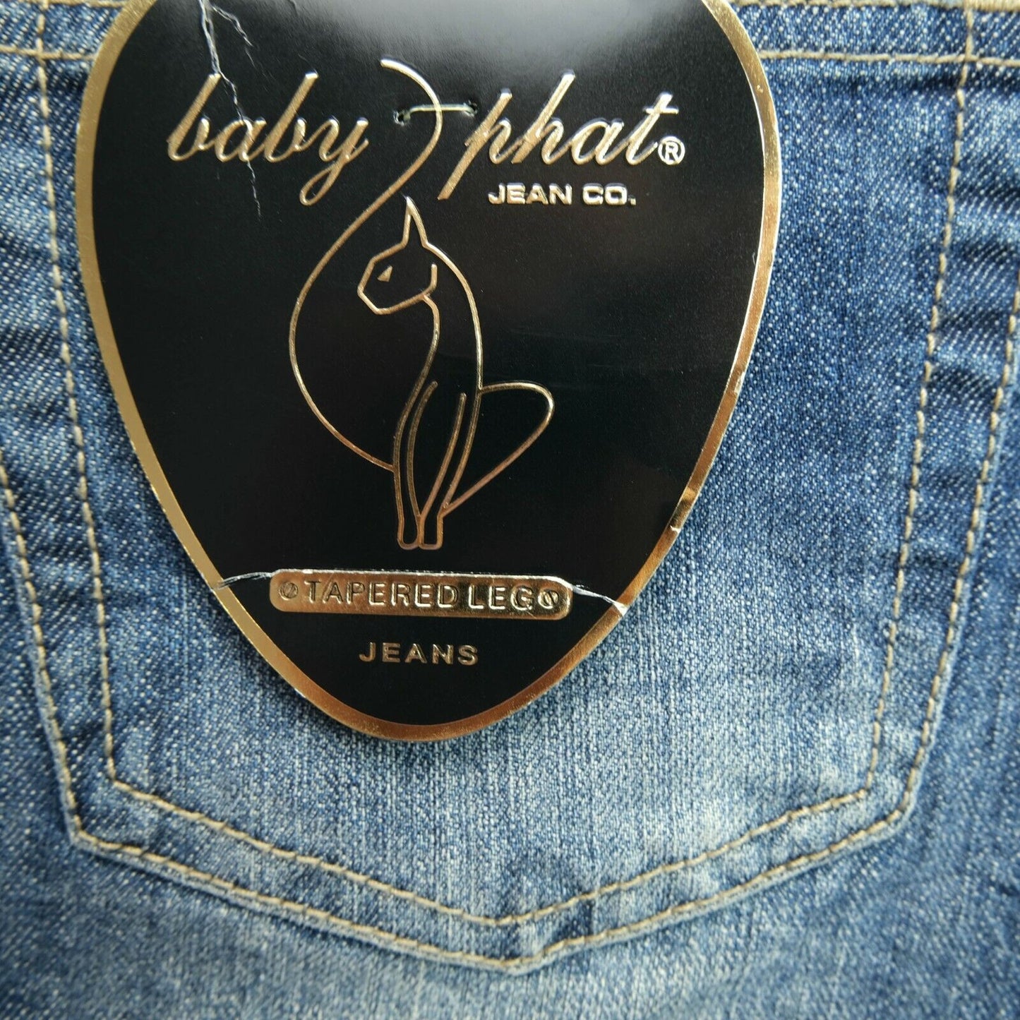 BABY PHAT Blue Tapered Leg Stretch Denim Jeans Size 5 - W28