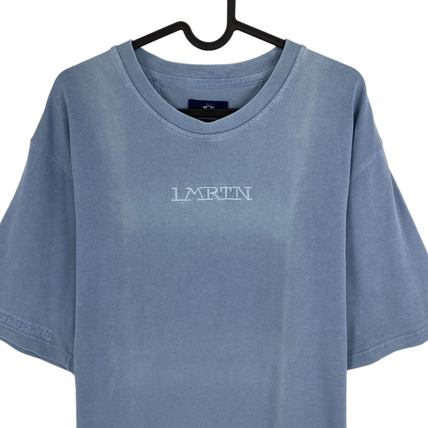 LA MARTINA Men Blue Cotton Jersey Short Sleeves Crew Neck T Shirt Size XL