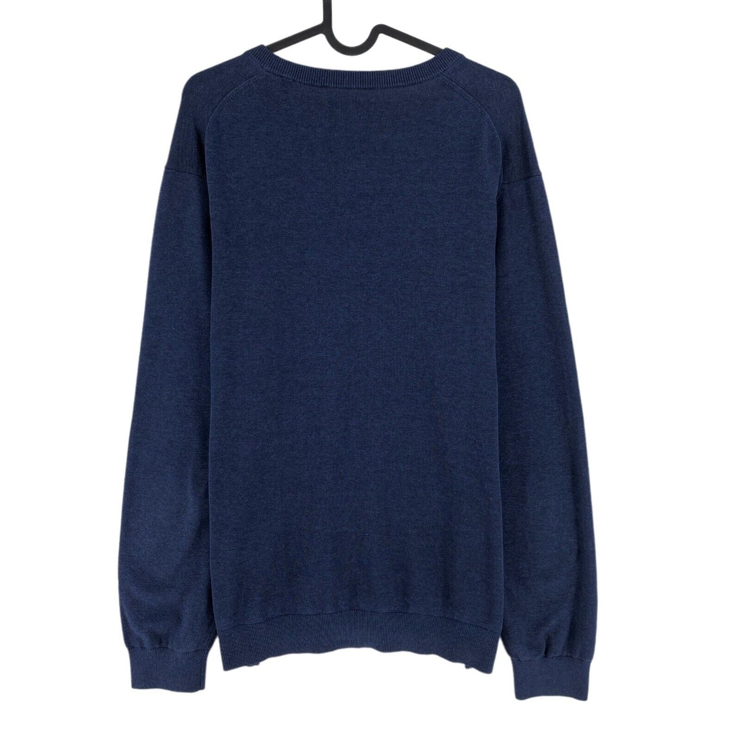 GANT Navy Blue 100% Cotton V Neck Sweater Jumper Size XL