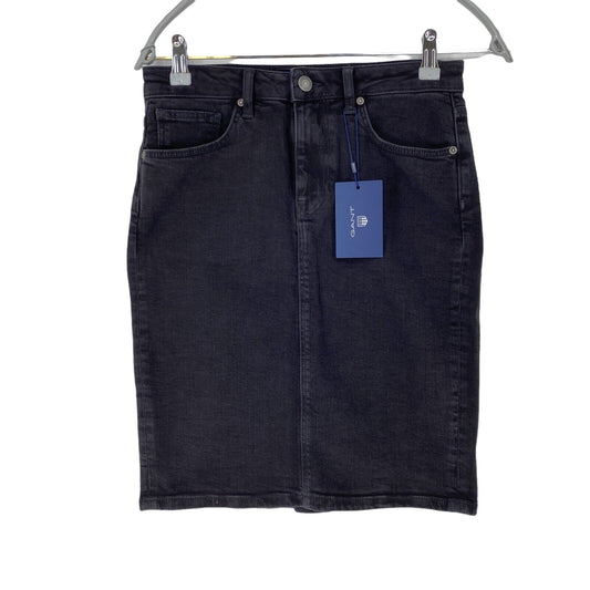 GANT Women Dark Grey Regular Fit Denim Skirt EUR 36 UK 10 US 6 W27