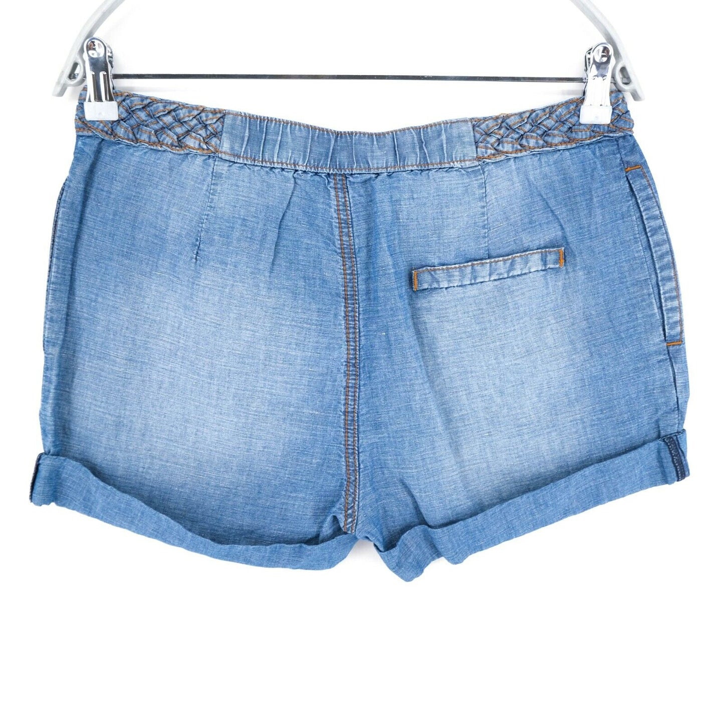 STEFANEL Blue Denim Chambray Shorts Size EU 34 36 UK 6 8 US 4 6