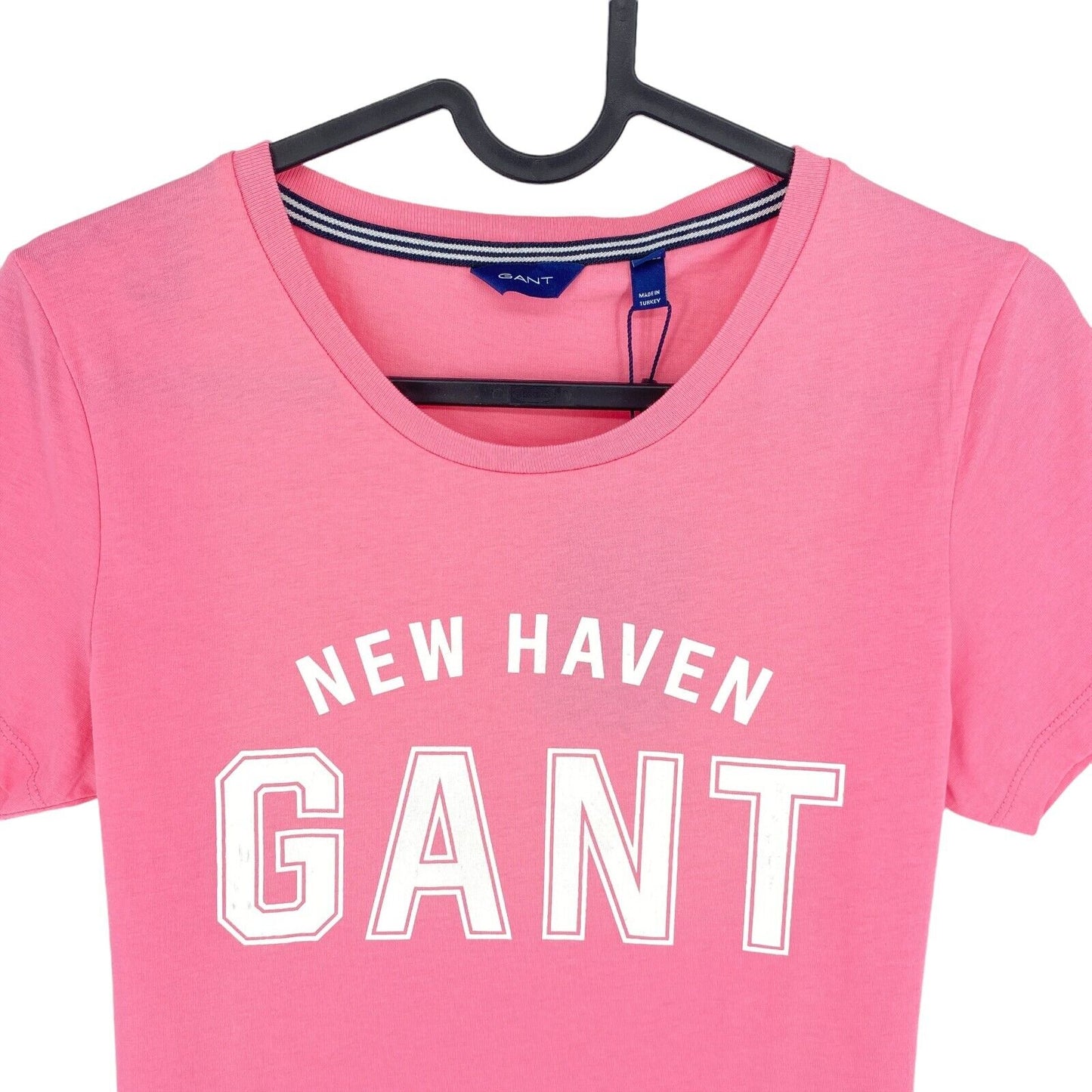 GANT T-shirt à col rond avec logo rose taille XS