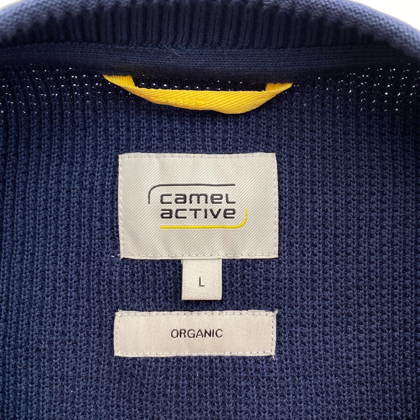 Camel Active Men Navy Blue Crew Neck Knit Sweater Jumper Size L