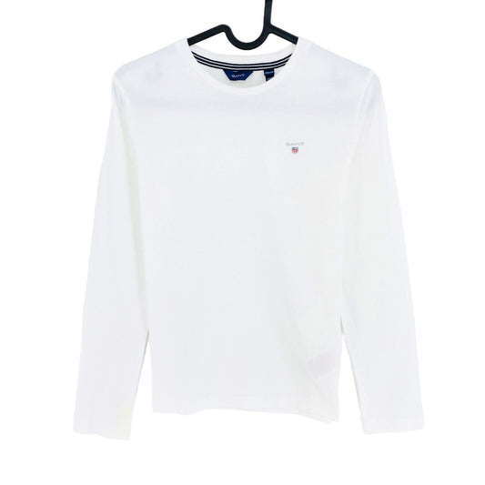 GANT Boys White Original Crew Long Sleeves T Shirt Size 11-12 Years 146/152 cm